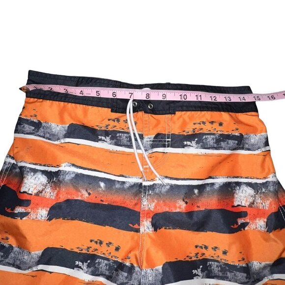 Joe Boxer Orange Black Swim Trunks Board Shorts Seas 3912 Mens Size XL Lined - Picture 4 of 9